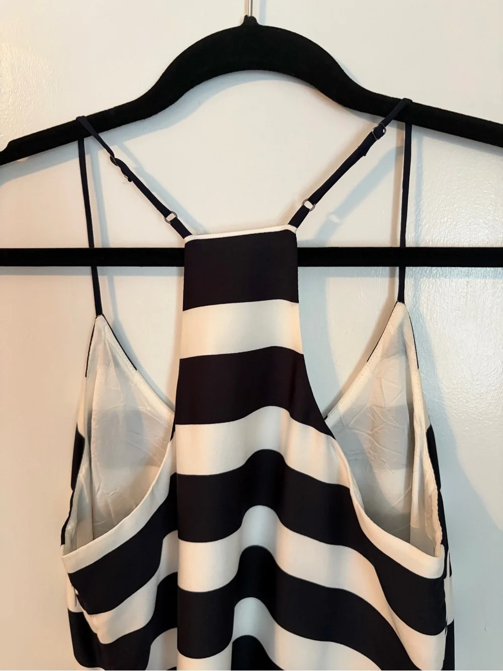J. Crew Black and White Striped Slip Dress